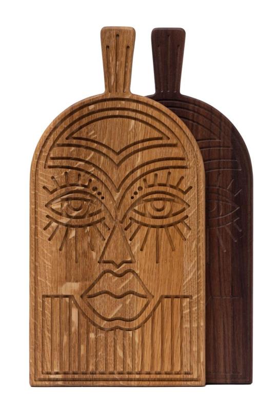 Woodsea Mask Oak- Egetræsmaske skære- og serveringsplade 38x19 cm 1208971562
