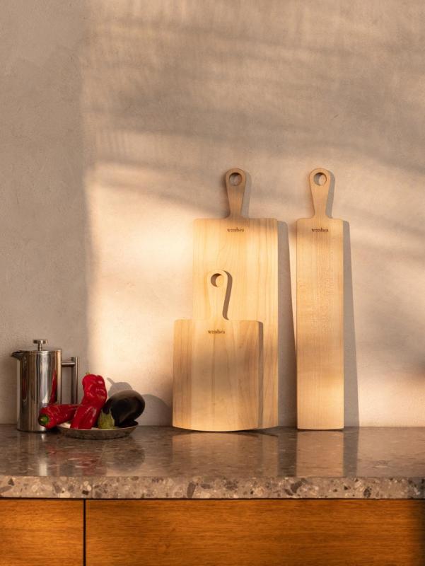 Woodsea Pine Natural S - Ahorntræ skærebræt 20x38cm 1208971572