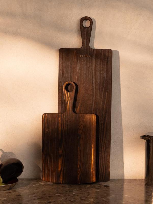 Woodsea Pine Burned L - Fyrretræ skærebræt 20x82 cm 1208971577