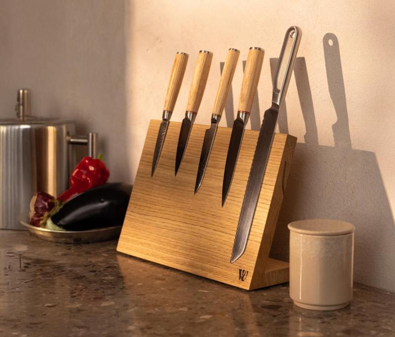 Woodsea Hold My Knife - Eg Træ Knivholder Bord 32x22 cm 1208971599