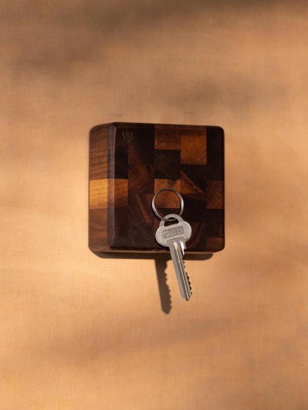 Woodsea End Grain Walnut - Valnødtræ Nøgleholder 9x9 cm 1208971601
