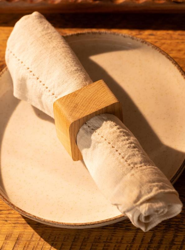 Woodsea Servietring Eg - Egetræ Servietring 5x5 cm 2 stykker 1208971602