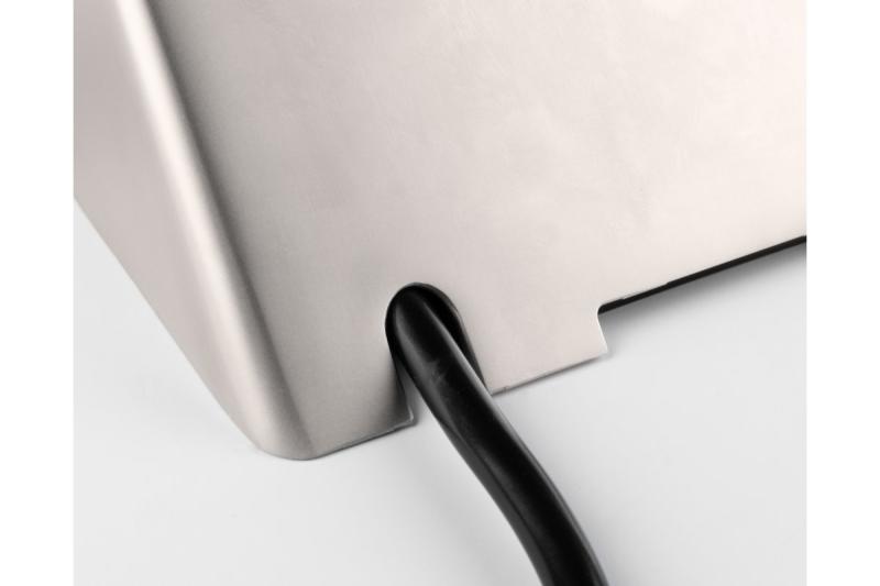 Møbelstik SOFITO, 2xSCHUKO, USB A+C, kabel 1,5 m, rustfrit stål