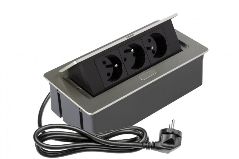 SOFT udtrækkelig stikkontakt, strømkabel 1,5 m