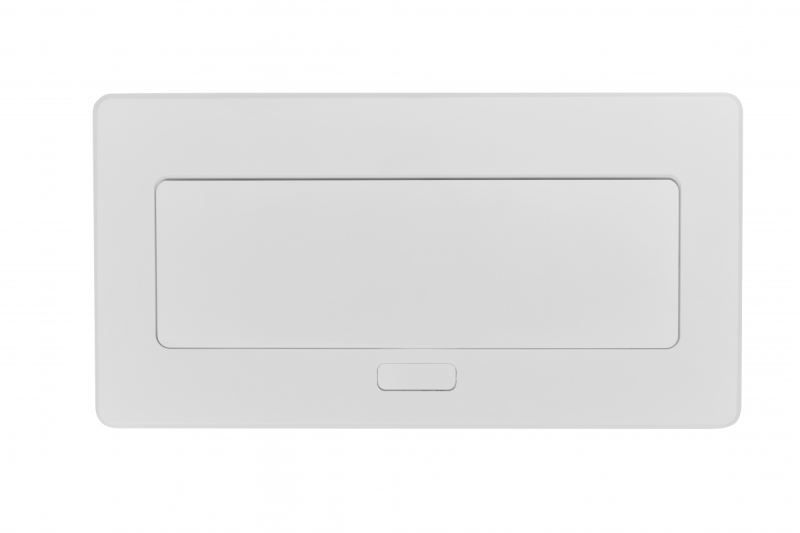 MULTISOFT møbelstikdåse 2x stik med jord, USB A+C, RJ45, HDMI, strømkabel med stik, hvid