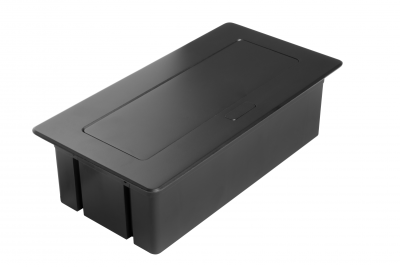 MULTISOFT møbelstik 2x stik med jordforbindelse, USB A+C, RJ45, HDMI, strømkabel med stik, sort