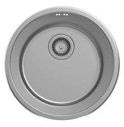 Pure.Sink Rondo Rustfrit Stål Rund Vask til planmontering, undermontering og overmontering 38 cm PRN38-02