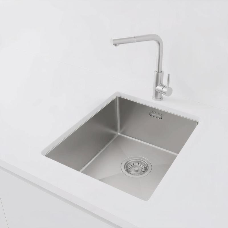 Pure.Sink Luxion rustfrit stål vask 36x40 cm undermontering, planmontering og påbygning PLX3640-02