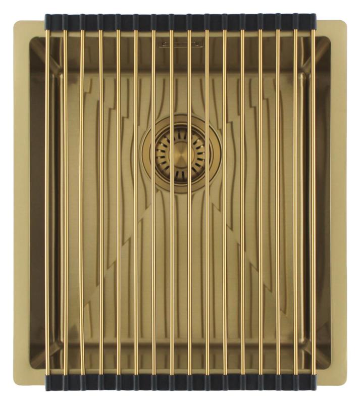 Pure.Sink Luxion Guldvask 36x40 cm undermontering, planmontering og påbygning PLX3640-60