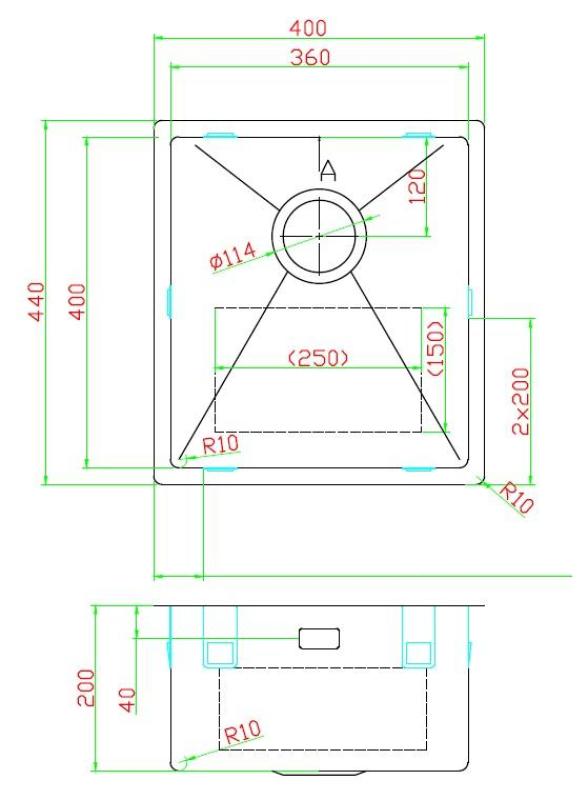 Pure.Sink Luxion Kobbervask 36x40 cm undermontering, planmontering og overmontering PLX3640-62