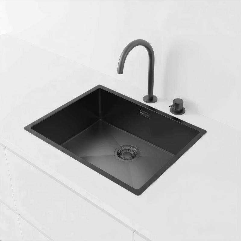 Pure.Sink Luxion PVD Sort vask 50x40 cm undermontering, planmontering og påbygning PLX5040-63