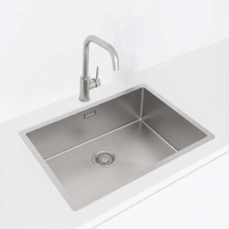 Pure.Sink Luxion rustfrit stål vask 55x40 cm undermontering, planmontering og overmontering PLX5540-02