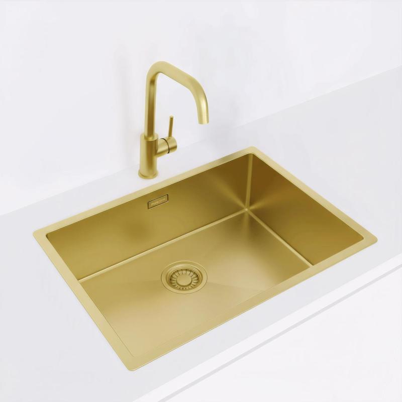 Pure.Sink Luxion Guldvask 55x40 cm undermontering, planmontering og påmontering PLX5540-60