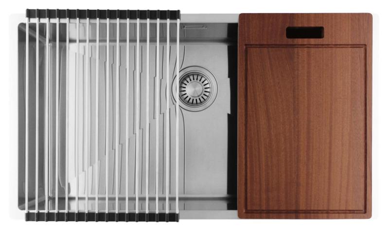 Pure.Sink Luxion Stor rustfri stålvask 74x40 cm undermontering, planmontering og påmontering PLX7440-02