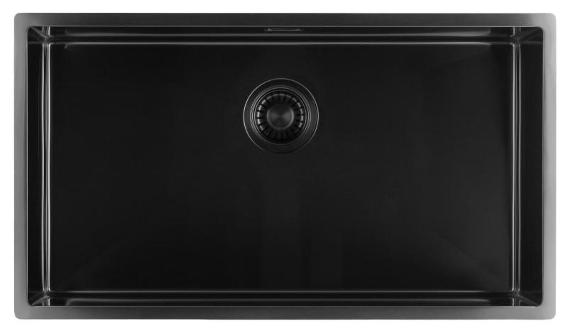 Pure.Sink Luxion Stor PVD sort vask 74x40 cm undermontering, planmontering og overmontering PLX7440-63