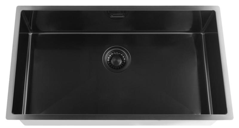 Pure.Sink Luxion Stor PVD sort vask 74x40 cm undermontering, planmontering og overmontering PLX7440-63