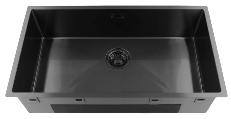 Pure.Sink Luxion Stor Gun metal vask 74x40 cm undermontering, planmontering og påbygning PLX7440-61