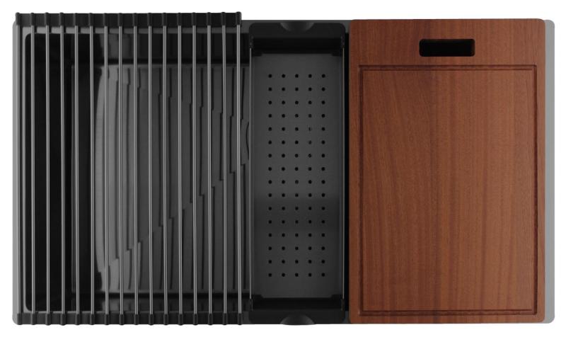 Pure.Sink Luxion Stor Gun metal vask 74x40 cm undermontering, planmontering og påbygning PLX7440-61