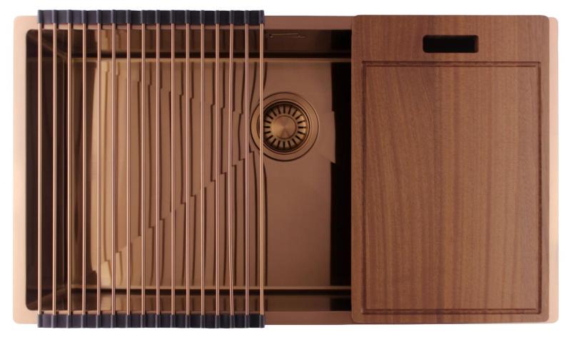 Pure.Sink Luxion Stor kobbervask 74x40 cm undermontering, planmontering og påbygning PLX7440-62