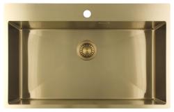 Pure.Sink Luxion Stor guldvask 78x50 cm Tapwing med hul til vandhane PLX7850T-60