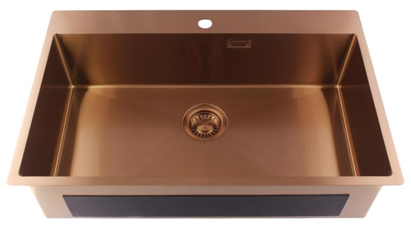 Pure.Sink Luxion Stor kobbervask 78x50 cm Tapwing med hul til vandhane PLX7850T-62