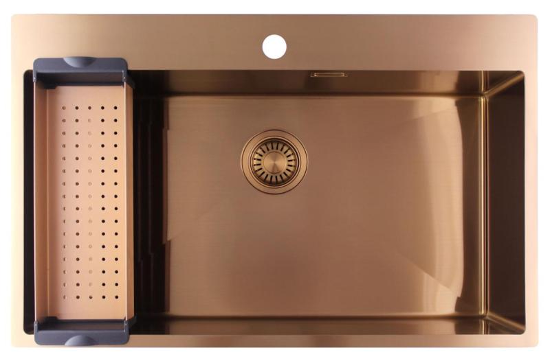 Pure.Sink Luxion Stor kobbervask 78x50 cm Tapwing med hul til vandhane PLX7850T-62