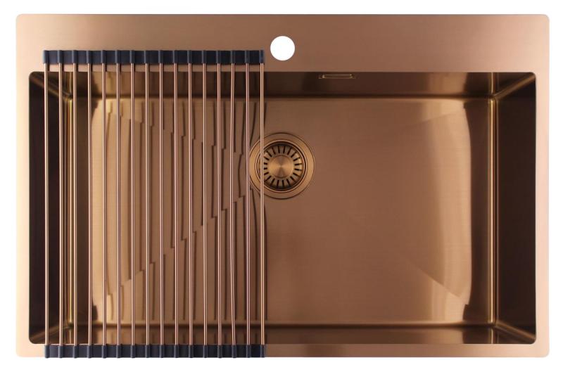 Pure.Sink Luxion Stor kobbervask 78x50 cm Tapwing med hul til vandhane PLX7850T-62