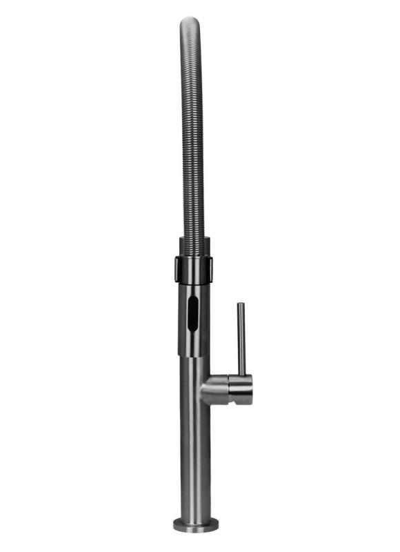 Pure.Sink Luxion Massiv RVS køkkenarmatur profi med fleksibel udløb og 2 stråleformer PLXFLEX-02