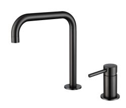 Pure.Sink Luxion 2-huls mat sort køkkenarmatur med U-udløb PLX2HU-10