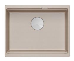 Quadri Newport II granit undermonteret beige vask 560x450mm med rustfri stålprop og afløbsdæksel 1208971766