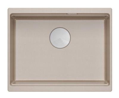 Quadri Newport II granit undermonteret beige vask 560x450mm med rustfri stålprop og afløbsdæksel 1208971766