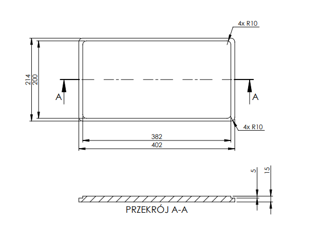 Granitemy Bøgetræ skærebræt til brug på en vask 402mm x214mm 1208971830