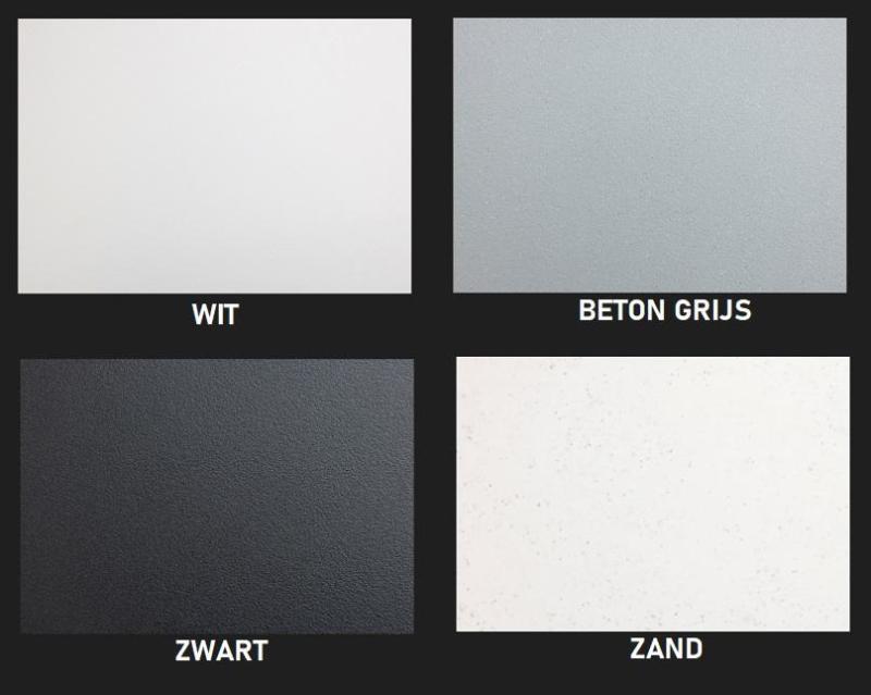 Ausmann Fiber sort vask 50x40cm til undermontering, overmontering og fladmontering med automatisk sort prop 1208971856