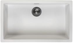 Ausmann Fiber hvid stor vask 70x40cm underbygning, overbygning og plan indbygning med automatisk rustfrit stål prop 1208971904