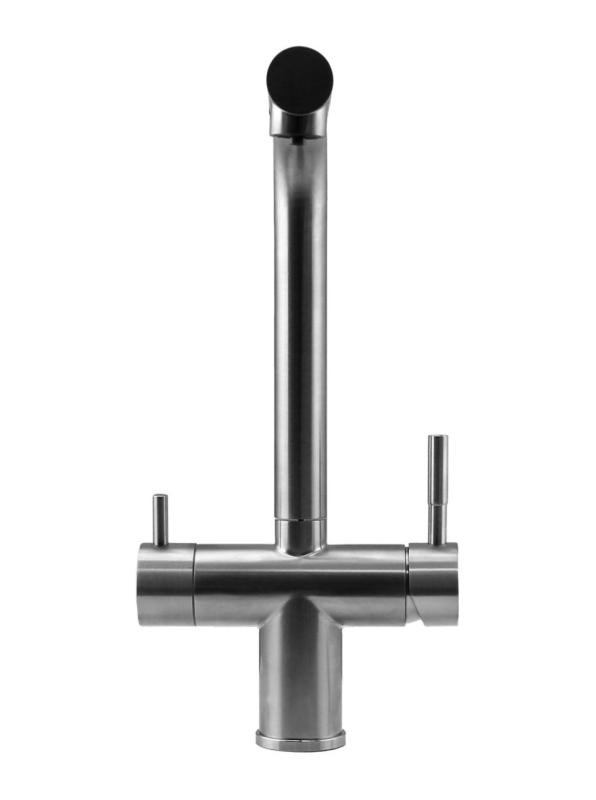 Pure.Sink Elite Steel Clear-S Stainless Steel 3-way Kitchen Tap with Retractable Spout and Filtered Water PS8120-02