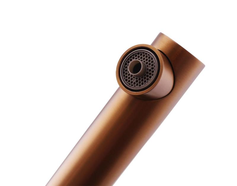 Pure.Sink Elite Steel Clear-S PVD Copper 3-way Kitchen Faucet with Pull-out Spout and Filtered Water PS8120-62