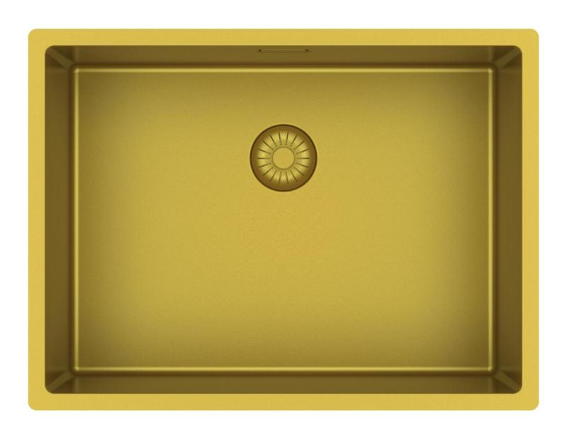 Pure.Sink Exclusivo Guldvask 55x40 cm 10 mm radius undermontering, planmontering og påmontering PEX5540-60