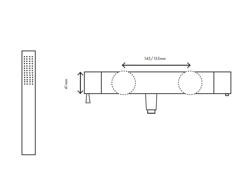 MURO TUA brusebatteri med brusesæt, krom M1.B1.CR