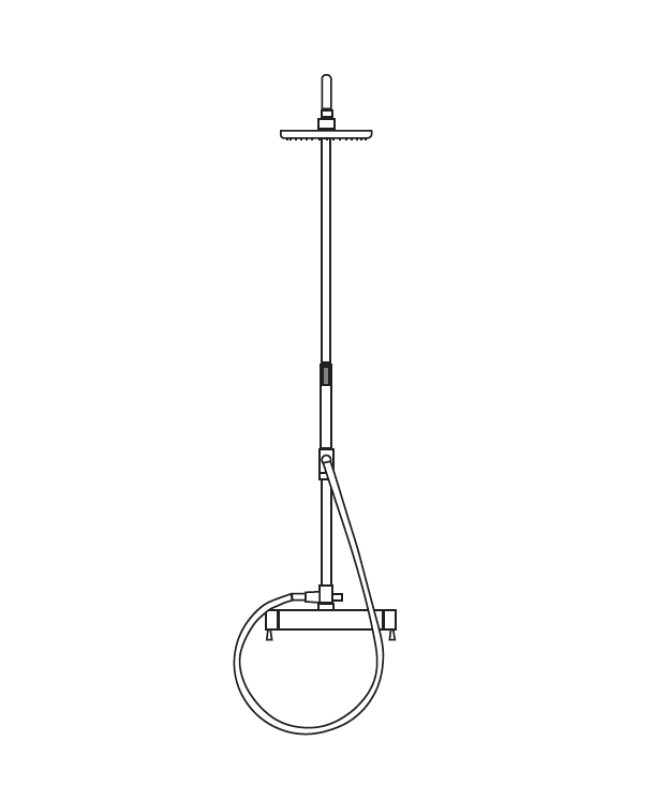 MURO TUA brusekombination med regnbruser krom M1.B11.CR