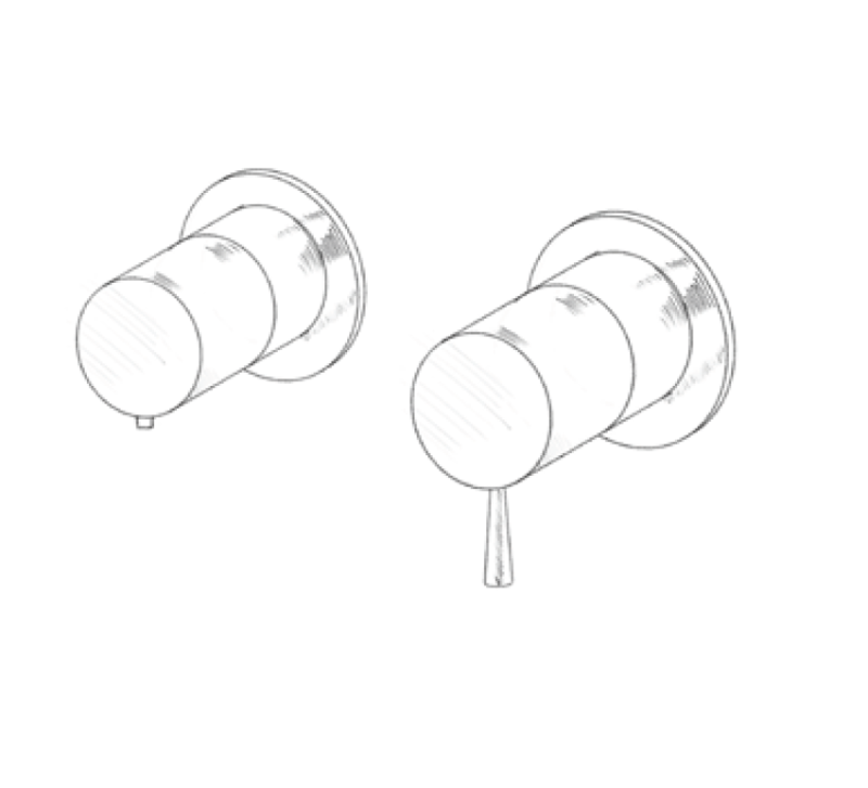 MURO TUA Indbygget brusetermostatarmatur med 3 udgange, krom M1.B33T.R.CR