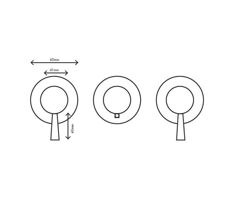 MURO TUA Indbygget brusetermostatarmatur med 2 stophaner, krom M1.B34T.R.CR