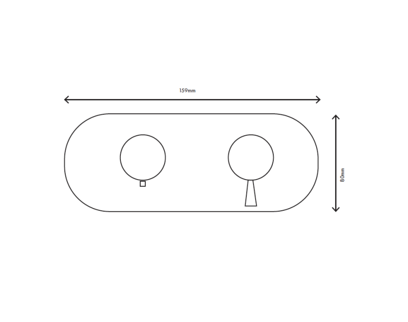MURO TUA Indbygget brusetermostatarmatur med 1 udgang, krom M1.B31T.S.CR