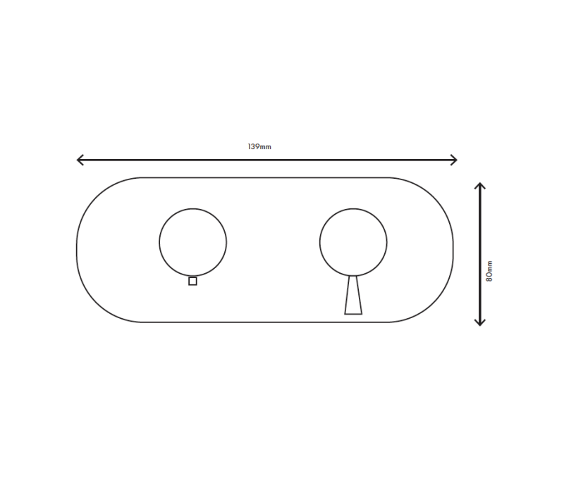 MURO TUA Indbygget brusetermostatarmatur med 3 udgange, krom M1.B33T.S.CR