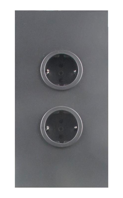 Indux Corner Energi-søjle med 2 stikkontakter Randearde Gun metal 1208972281