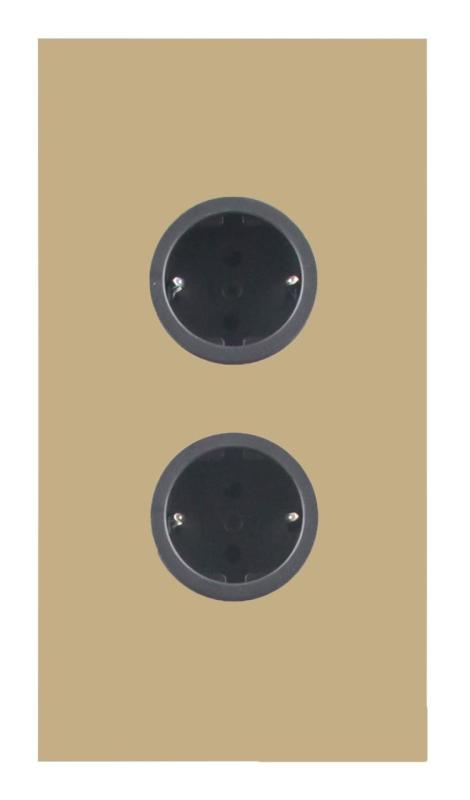 Indux Corner Еnergiezuil med 2 stikkontakter Randaarde Guld 1208972283