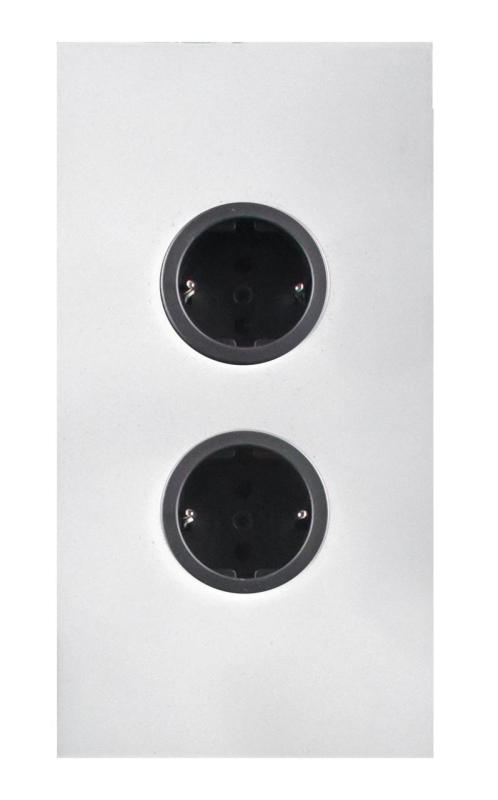 Indux Corner Energi-søjle med 2 stikkontakter Randearde Hvid 1208972293