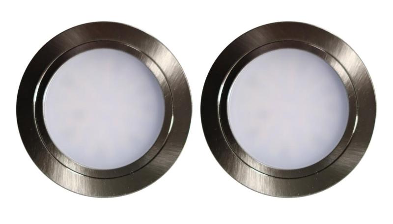 Indux Luma Lille indbygget køkken Multi Tone LED-sæt 2 spots rustfrit stål-look 1208972326