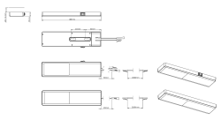 Indux Nivo køkkenmonteret LED-spot 3 W med centralafbryder Sort 1208972331