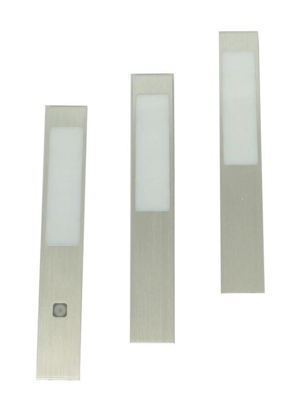 Indux Nex Køkkenmonteret LED-sæt 3x3 W med integreret touch-dæmpningskontakt Aluminium 1208972335