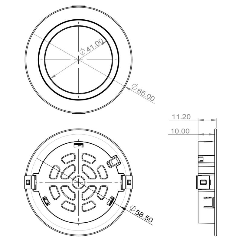 Indux Luma Lille indbygget køkken LED Spot Set 4 spots med LED-driver rustfrit stål-look 1208972373